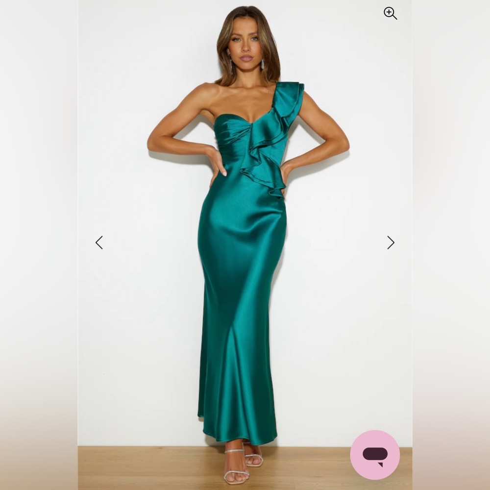 Hello Molly Teal Silk Dress - Midnight Silk - brand new size XS